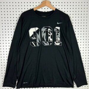 Nike 1 Cent Memphis Tigers Large Long Sleeve Shirt Basketball Team Issued Penny